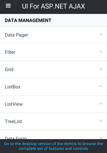 Default View of the Mobile Landing Page Default View of the Mobile Landing Page