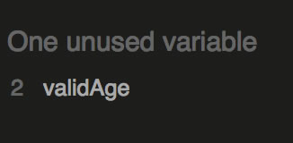 JSHint errors for our demo.