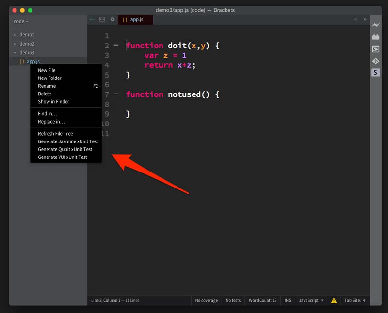 Test being created with xunit.