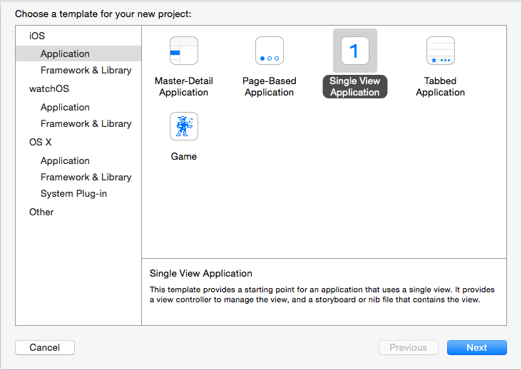 Xcode - Single View Application