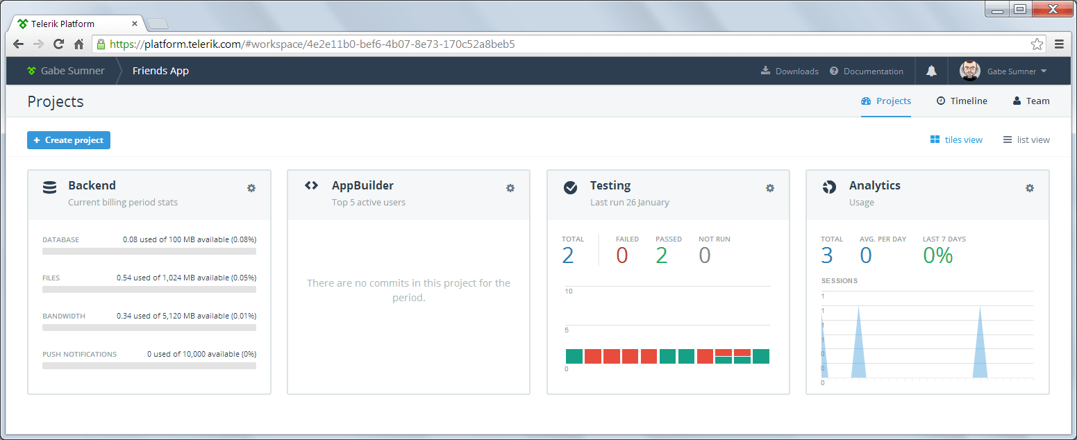 Overview of Telerik Platform services