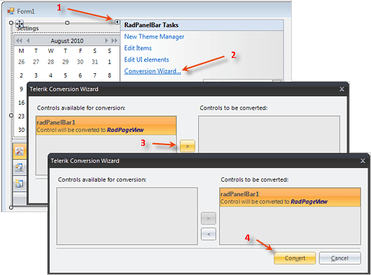 Coverting from RadPanelBar to RadPageView