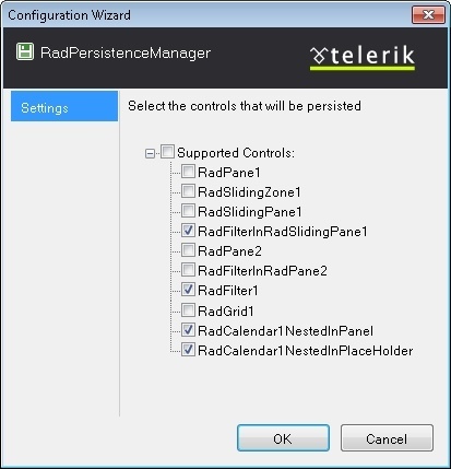 PersistenceManager Design-Time Configuration Panel