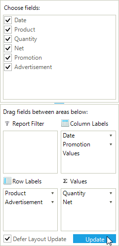 RadPivotGrid for WinForms PivotFieldList