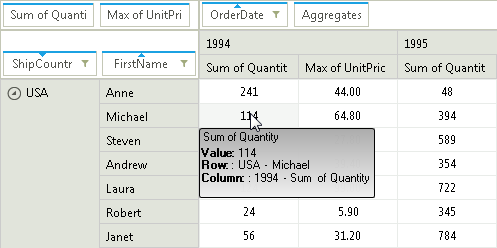 RadPivotGrid for WinForms ScreenTips