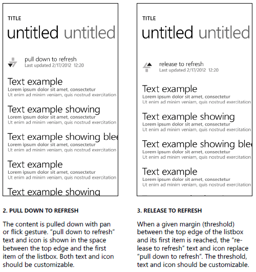 pull to refresh for Windows Phone listbox
