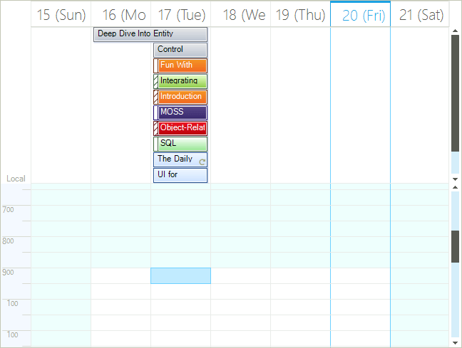 Scrollable AllDay Area for RadScheduler by Telerik