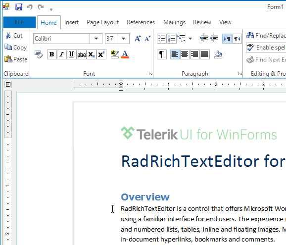 RadRichTextEditor for WinForms by Telerik