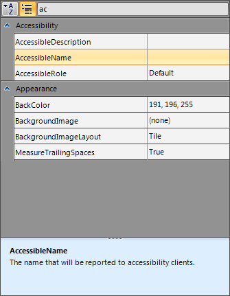 Rad PropertyGrid for Windows Forms