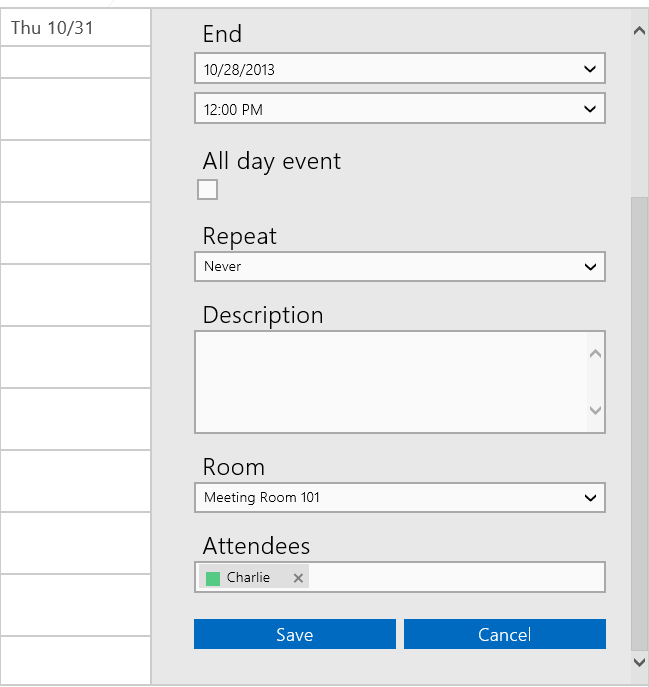 Scheduler editing
