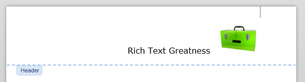 RichTextEditor Header