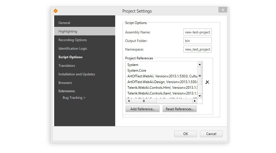 One-Click Restore of Default DLL References