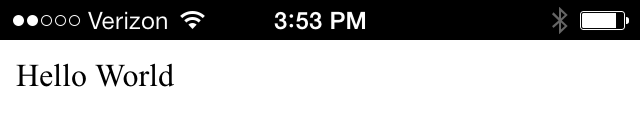 Display of the iOS6 like status bar