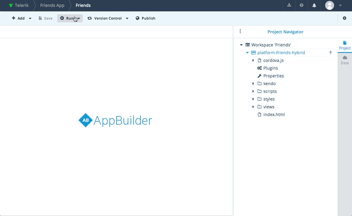 Telerik AppBuilder: Remote Build