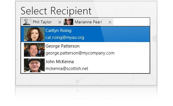 Telerik TokenInput for Windows 8 HTML