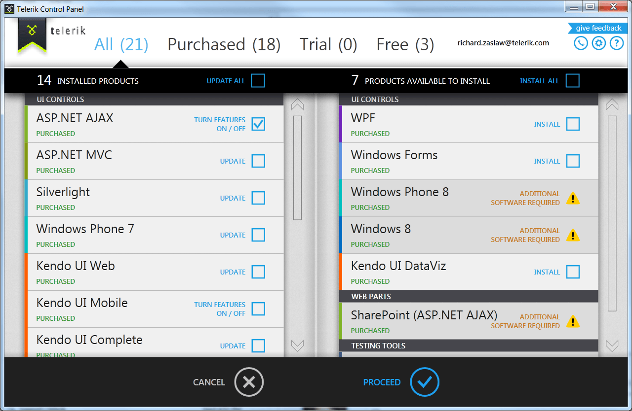 Turn Features On/Off