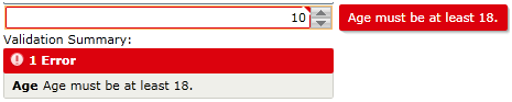 RadNumericUpDown and ValidationSummary show validation exceptions