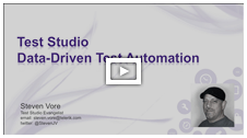 Telerik TV: Data-Driven Test Automation Using Test Studio