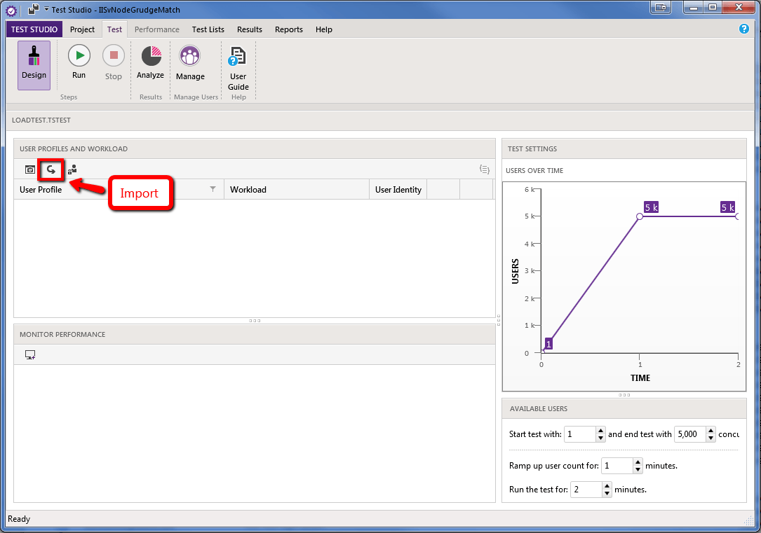 Importing the Fiddler Trace