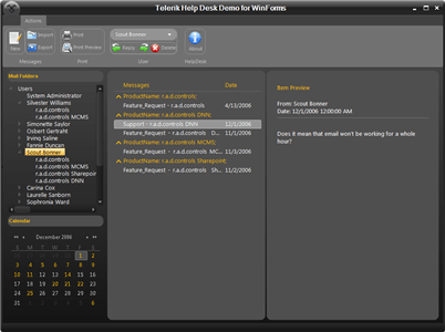 HelpDesk for WinForms by Telerik