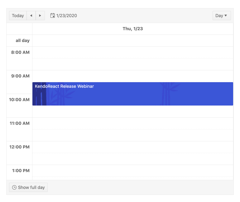 Kendo UI for Angular Scheduler - Templates