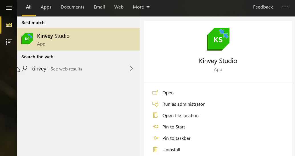 Open Kinvey Studio