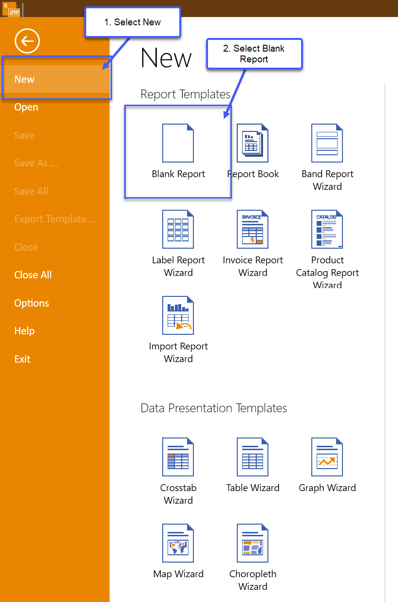 New Report UI