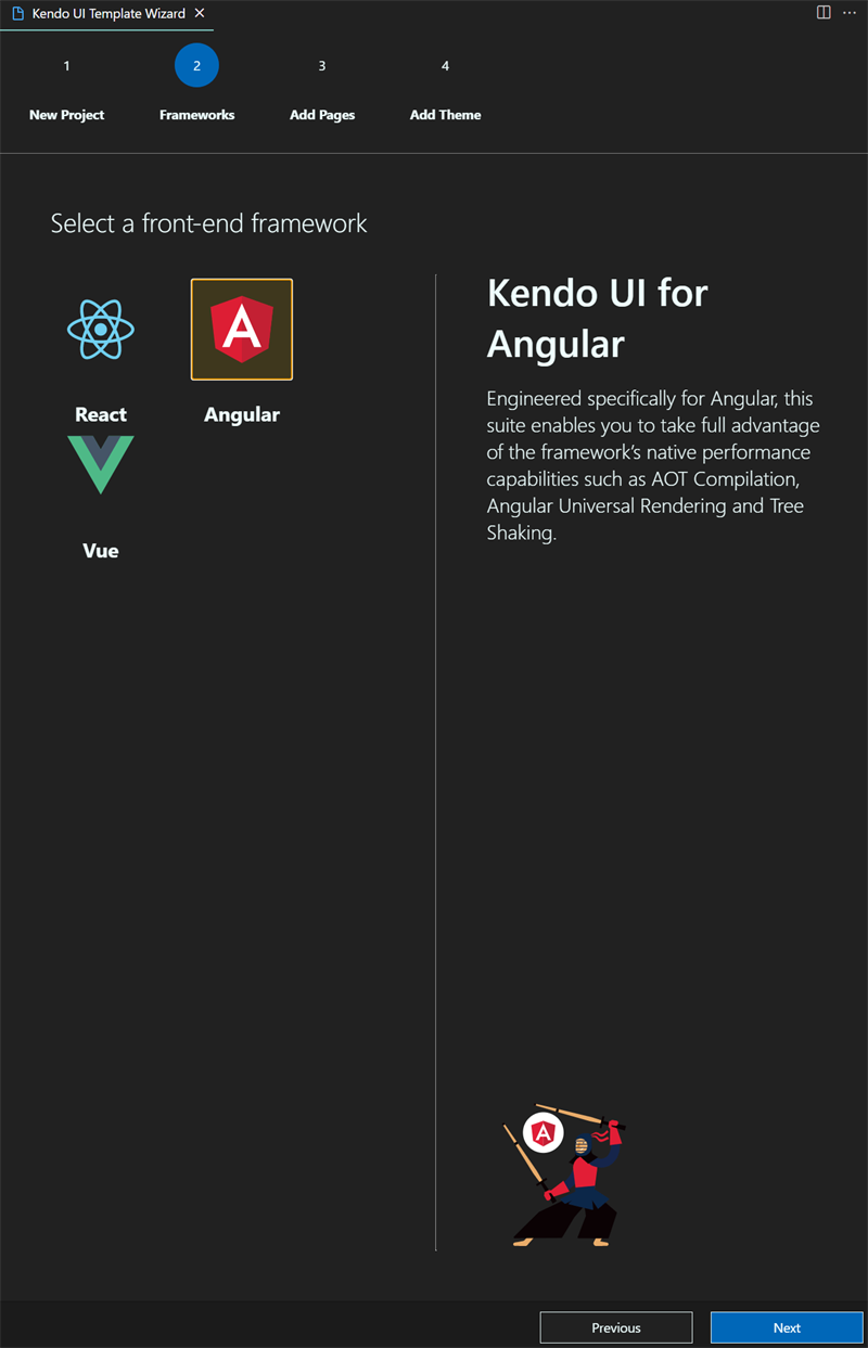 Select Angular for your Grid project Figure 6 - Select Angular for your Grid project