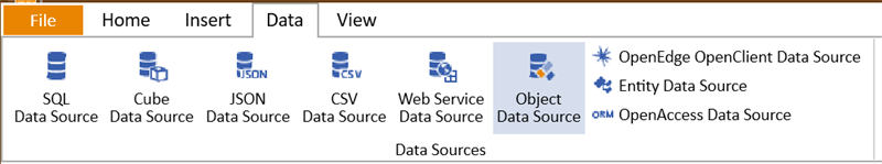 The Standalone Designer Data Tab The Standalone Designer Data Tab