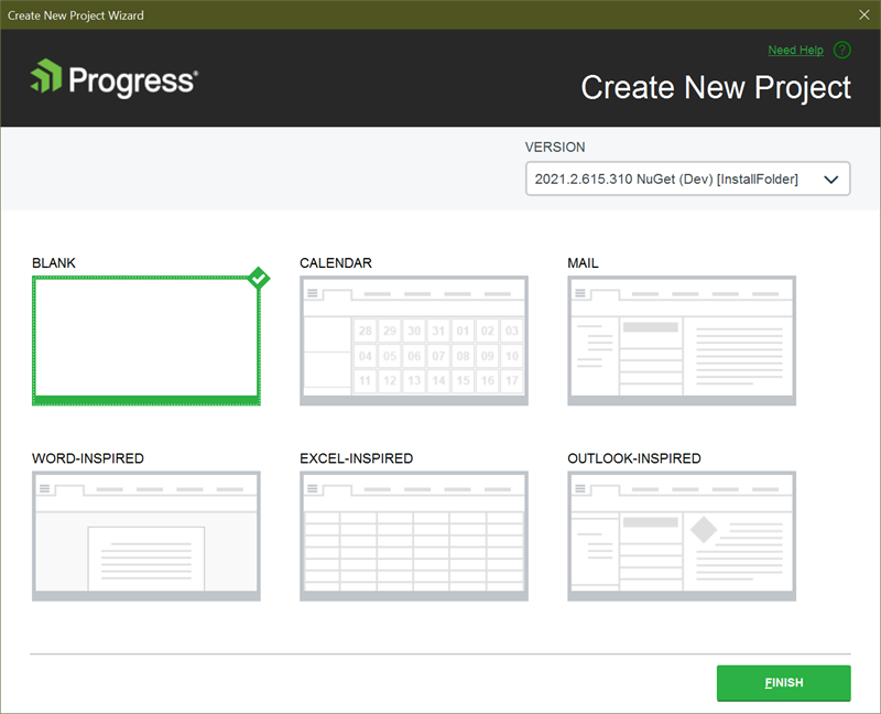 Select the Blank Project Template Figure 18 - Select the Blank Project Template