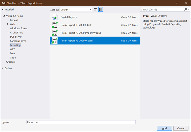 Visual Studio Designer Add New Report Wizard Visual Studio Designer Add New Report Wizard
