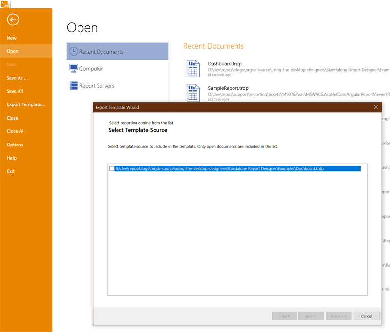 Standalone Report Designer Export Template Standalone Report Designer Export Template