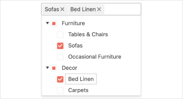 Angular DropDownTree Component - 200x370