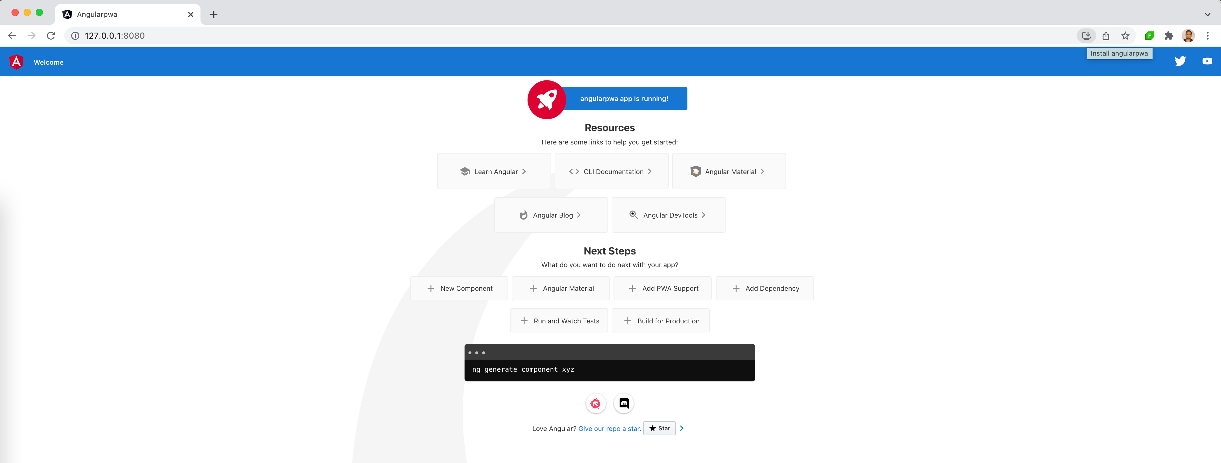 AngularPWA AngularPWA