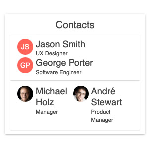 Telerik UI for ASP.NET Core Avatar Component