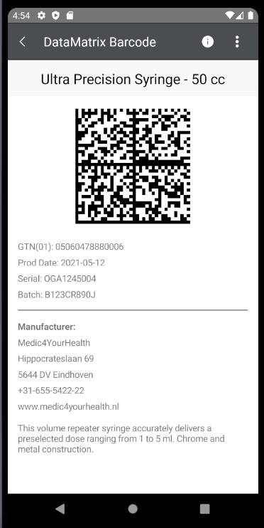 Xamarin DataMatrix Barcode Telerik UI for Xamarin DataMatrix Barcode