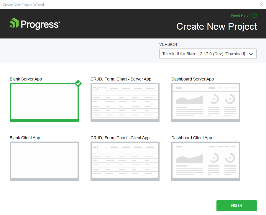 Telerik UI for Blazor Visual Studio Dashboard Project Template Telerik UI for Blazor Visual Studio Dashboard Project Template