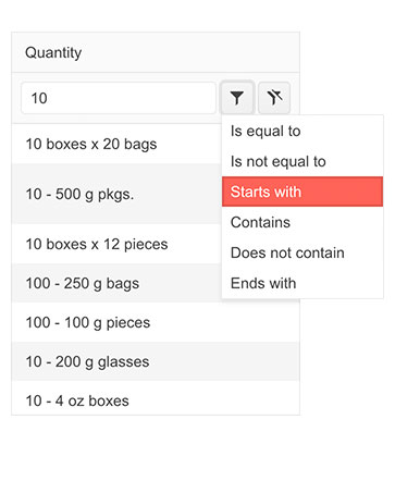 Telerik UI for Blazor Data Grid Customize Default Filter Telerik UI for Blazor Data Grid Customize Default Filter