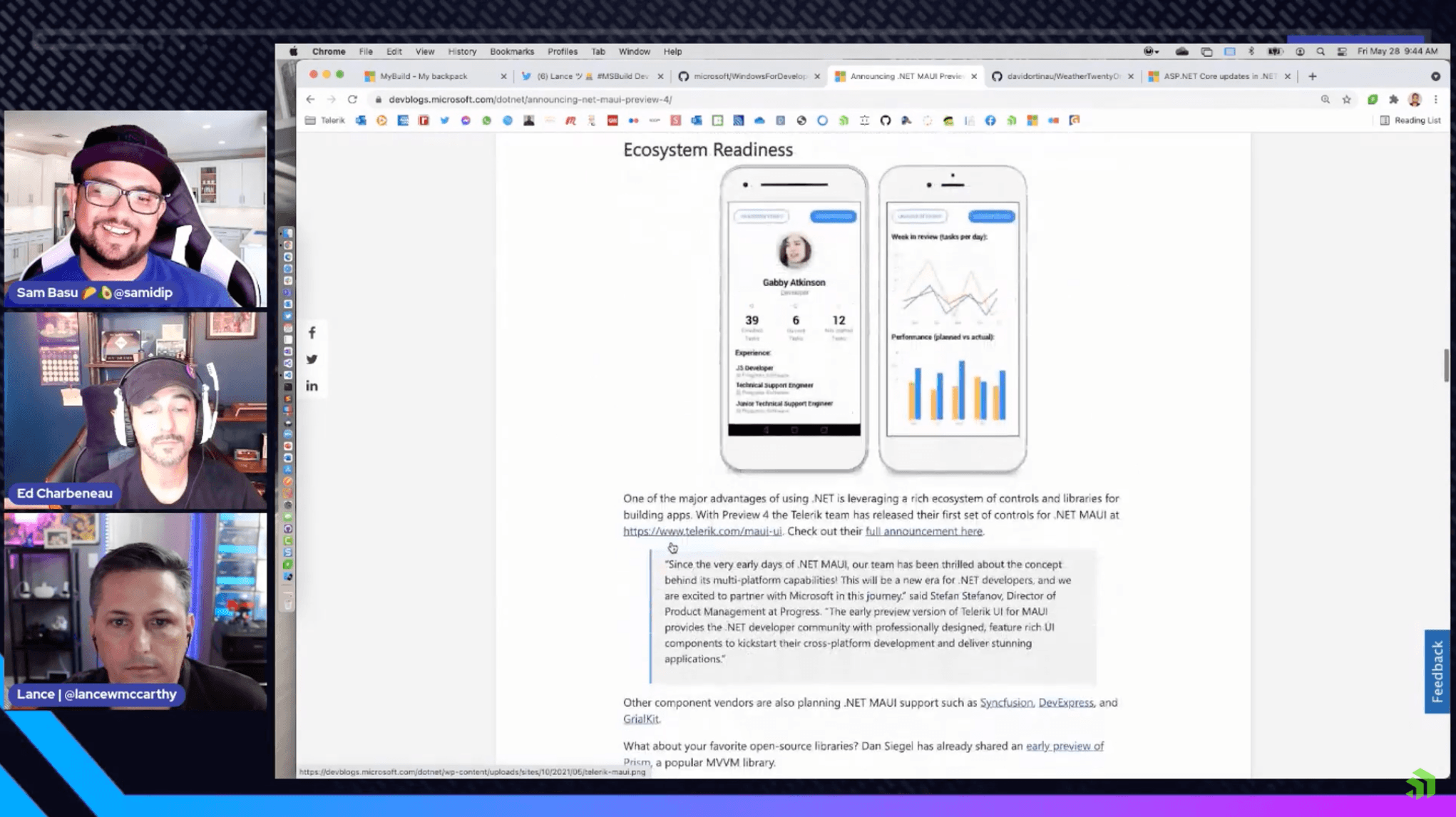 BuildRecap Screencap of Build Recap video with Same Basu, Ed Charbeneau and Lance McCarthy