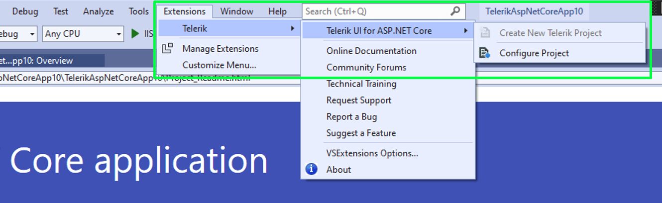 Configure Project Wizard for UI for ASP.NET Core Configure Project Wizard for UI for ASP.NET Core