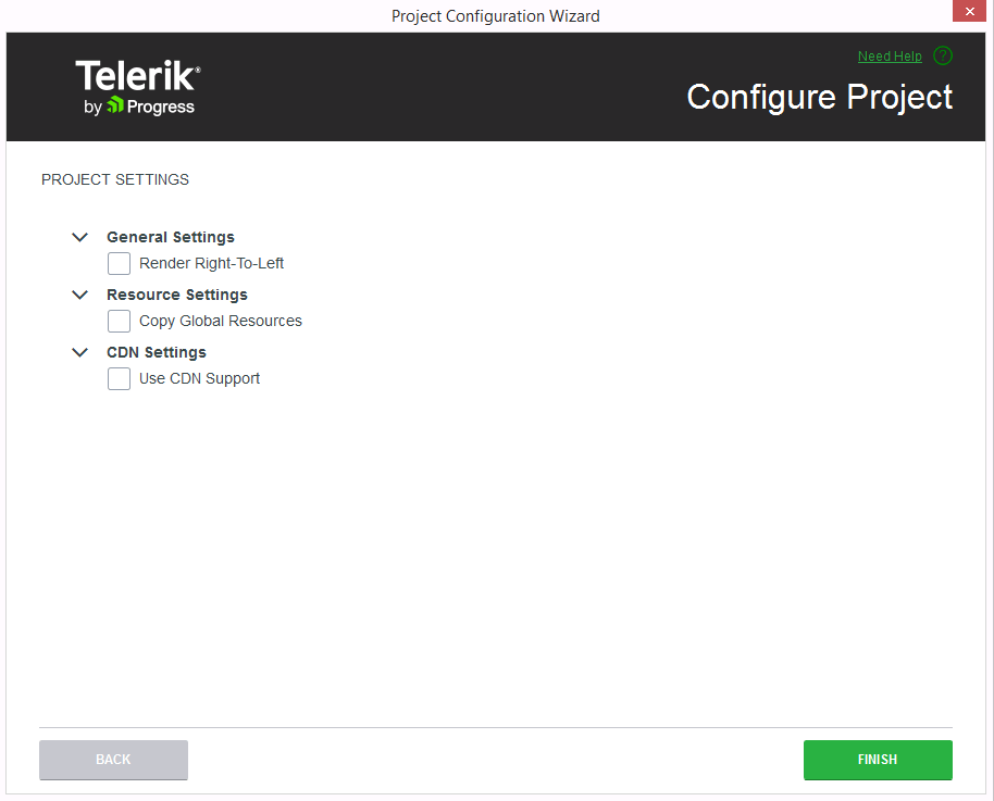 Configure Settings Configure Settings