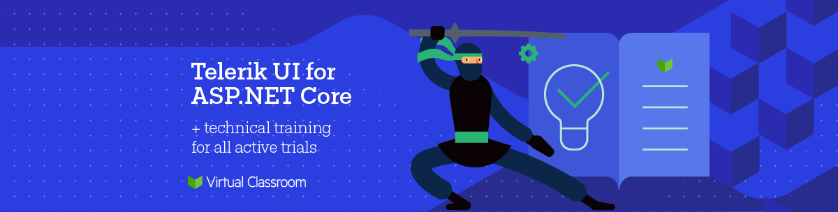 Telerik ASP.NET Core Free Trial with online training included