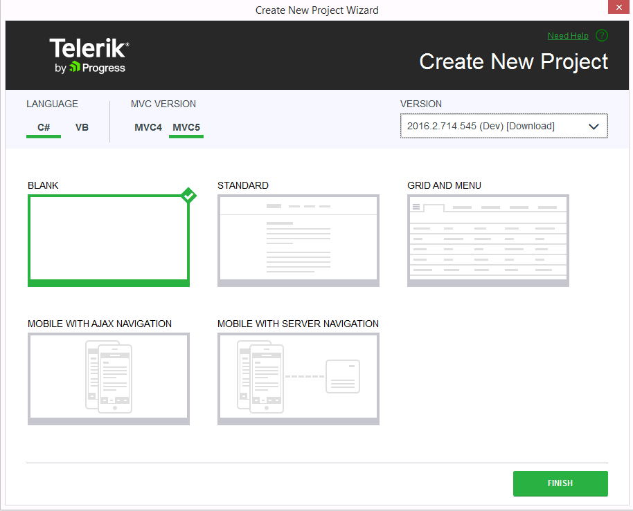 Create a New Project Create a New Project