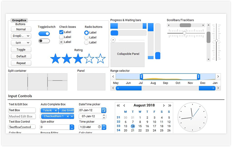 Telerik UI for WinForms - Crystal Theme - Overview (Large Image)