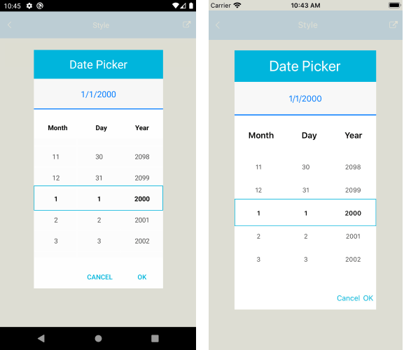 date-time-picker-style style date and time picker for xamarin