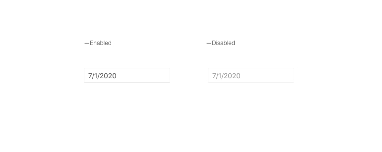 DateInput – Disabled