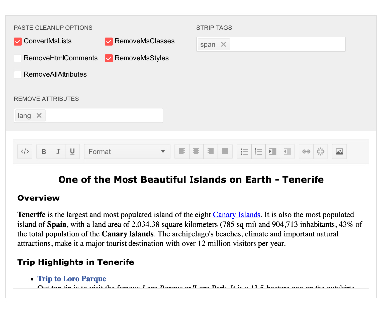 Telerik UI for Blazor Editor - Pasting Capabilities