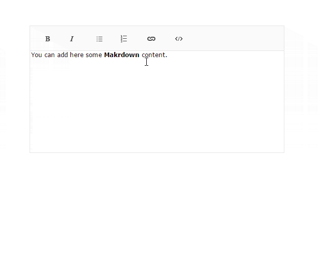 Editor Markdown Support