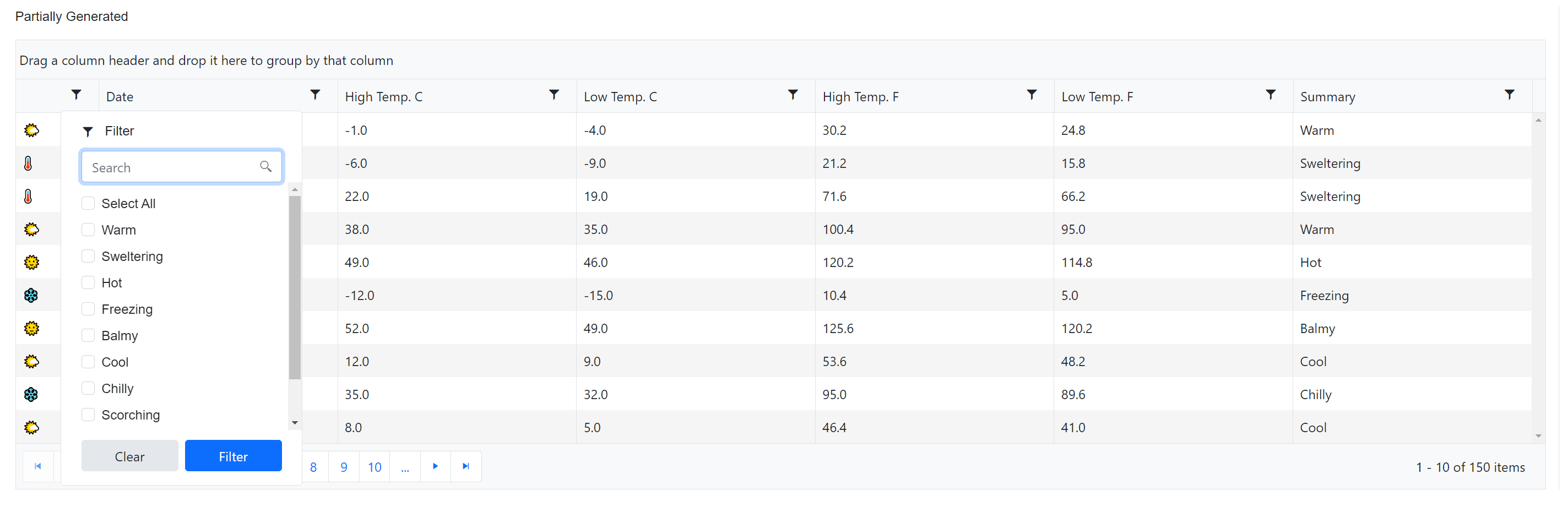 Grid using both auto generated and markup Grid using both auto generated and markup
