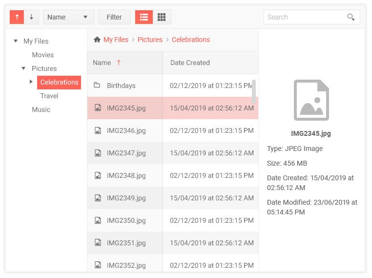 File-Manager-Sorting-for-ASP-NET-Core